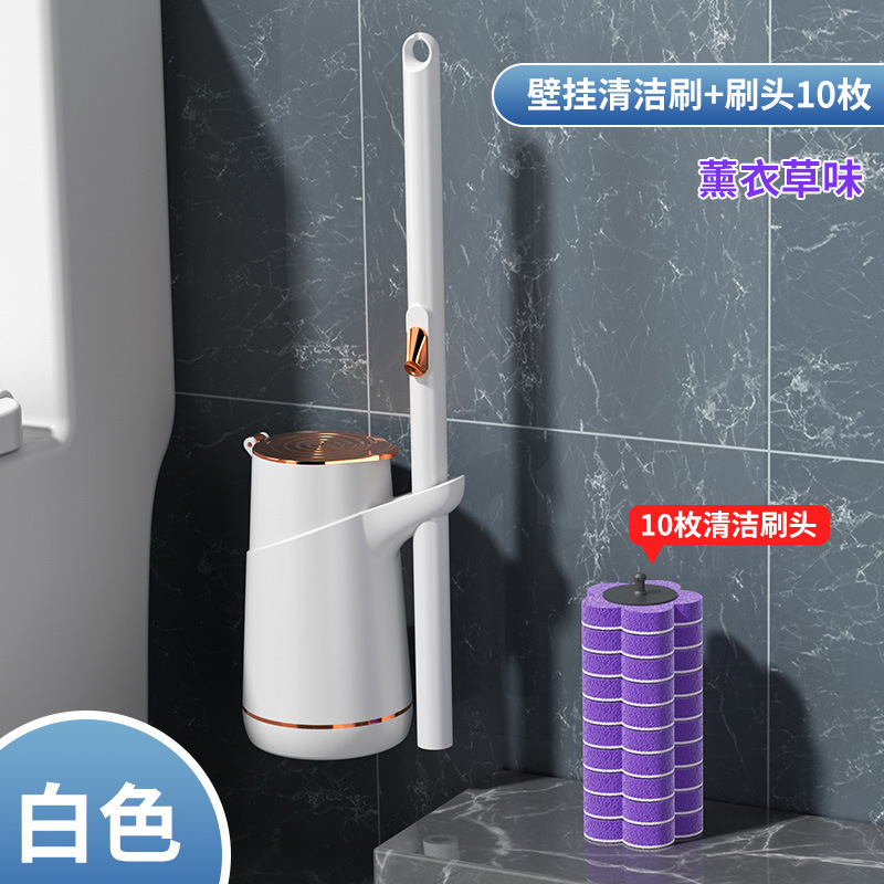 Cepillo de inodoro desechable reemplazable cabeza de cepillo de cepillo de limpieza de pared de baño doméstico sin ángulo muerto cepillo de lavado de inodoro