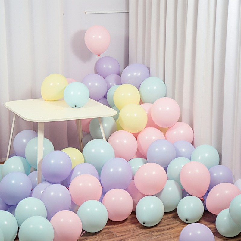 Balón de macarón para niños de cumpleaños al por mayor decoración escenario de diseño rosa una variedad de color globo grueso