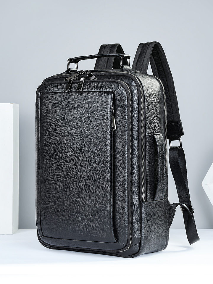 Ba lô nam da bò thật Marante 30×15×40 cm, túi đựng laptop 16 inch — Ba lô 332, Ba lô thường ngày 9008, 8486 Ba lô, Balo vân cá sấu 2283
