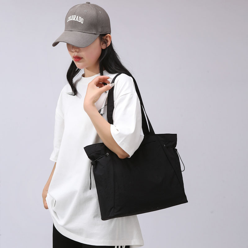 LULU Women's Nylon Shoulder Tote Bag Large Capacity Underarm Bag New Simple Shopping Bag Lightweight Casual Commuter Bag - Thumbnail 3