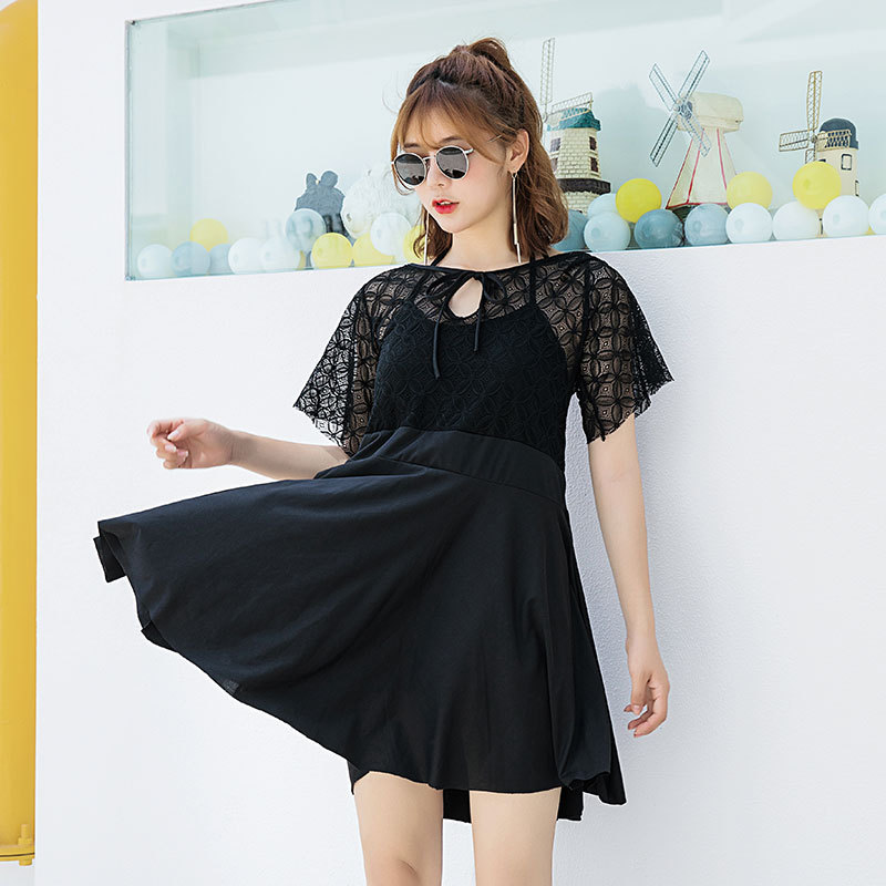 Traje de baño de las mujeres de una sola pieza conservador adelgazamiento vientre que cubre más traje de baño sexy encaje más tamaño grasa cubriendo traje de baño de grasa