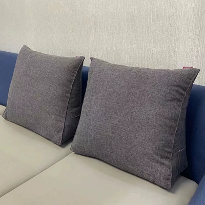 sofa lumbar support, triangular | Waist support - linen-charcoal-gray-single-large-size-584820cm