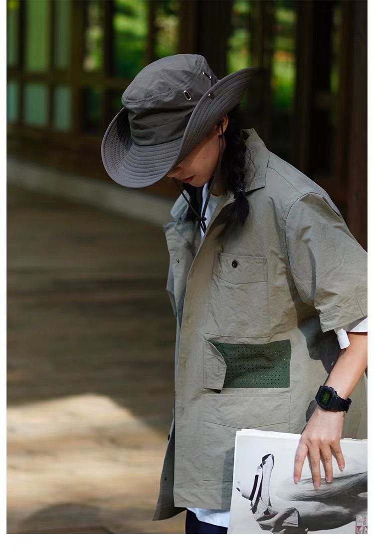 160g Weight Sun Hat, Bucket Hat Hats Type Holiday, Daily Occasion Women's Men's Retro Mountain Cattle Solid Color Crimping Sun Hat Bucket Hat