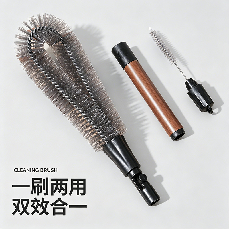 Long-Handled Two-In-One Cup Brush for Home Use, Soft Bristle Cleaning Brush for Water Cups, Thermos Cups, Blender Bottles, and Specialized Brush for Removing Tea Stains Long-Handled Two-In-One Cup Brush for Home Use, Soft Bristle Cleaning Brush for Water Cups, Thermos Cups, Blender Bottles, and Specialized Brush for Removing Tea Stains