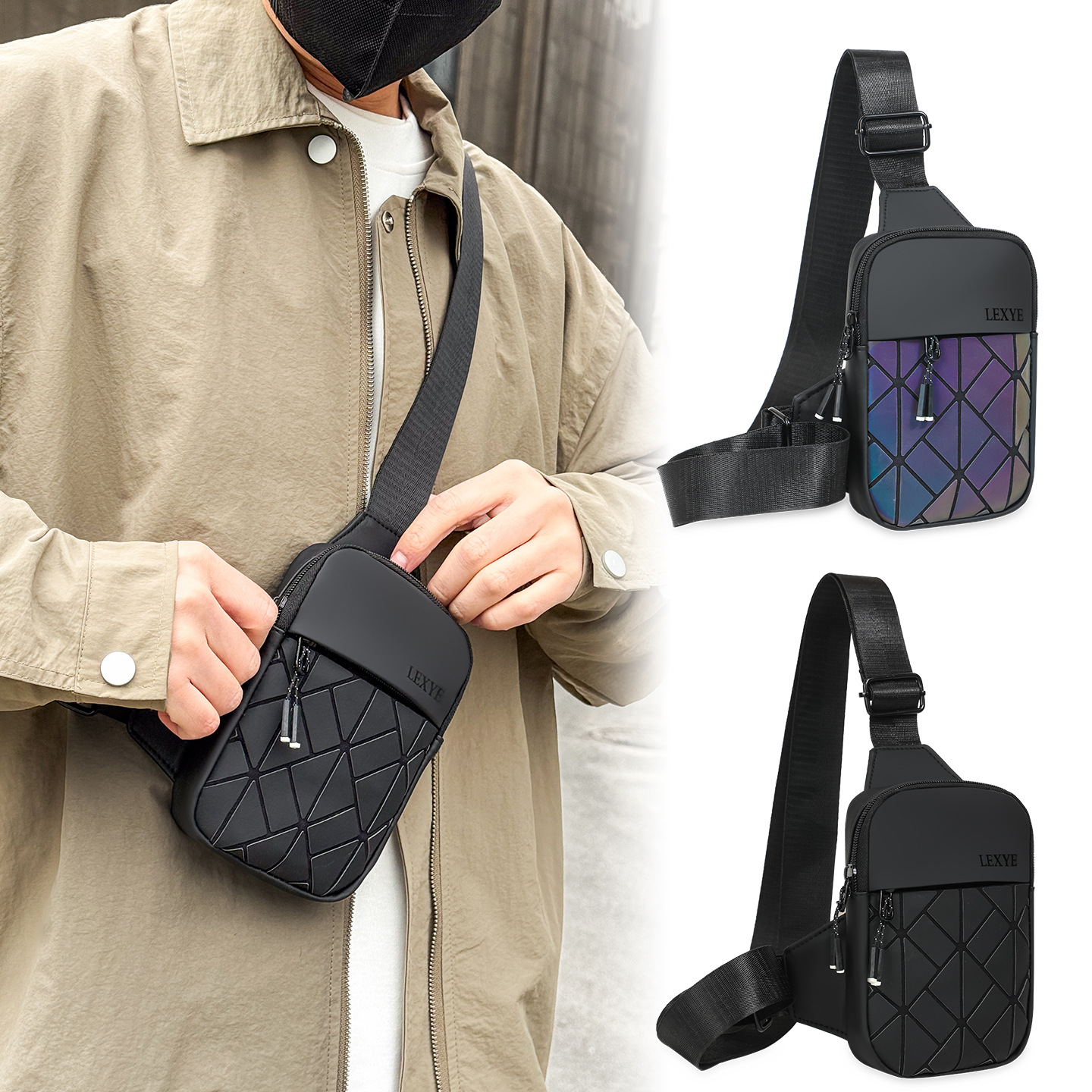 universal fashionable phone bag one shoulder for men and women
