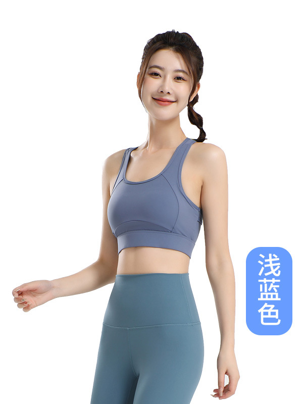 Nueva taza fija de alta resistencia a prueba de choque chaleco de fitness integrado para reunir la belleza de la espalda corredor bra ropa interior deportiva mujer