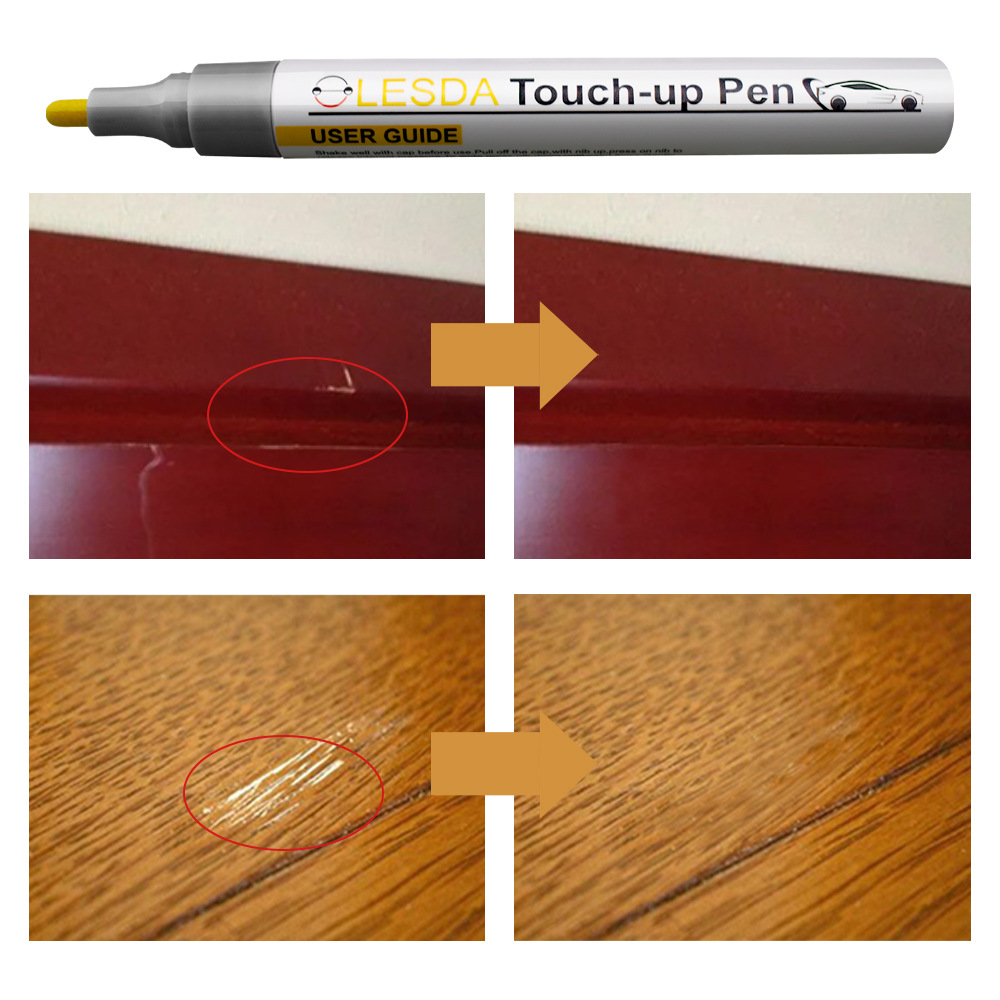 Cross-Border Spot Wood Furniture Floor Touch-Up Pen Paint Pen Touch up Export Scratch Repair Renovation Touch-Up Color