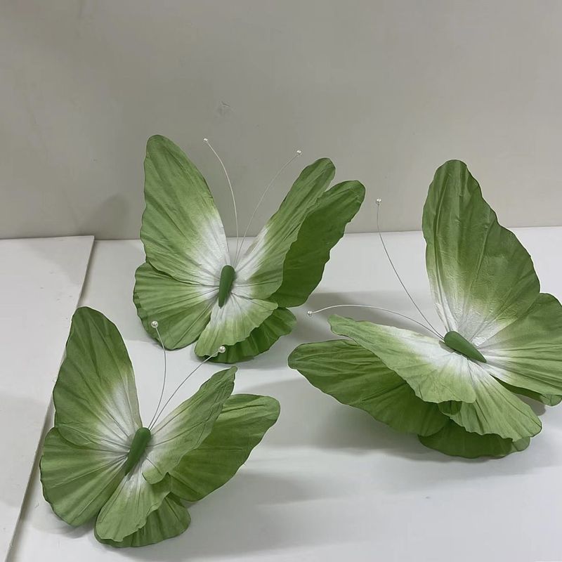 大型蝴蝶仿真纸艺花室内活动布置皱纹纸婚庆摄影装饰|undefined