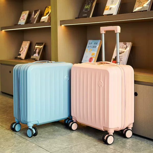 Macaron Color 18inch Children's Suitcase, High-Appearance Children's Travel Case, Simple and Trendy Fashion Password-Protected Trolley Suitcase