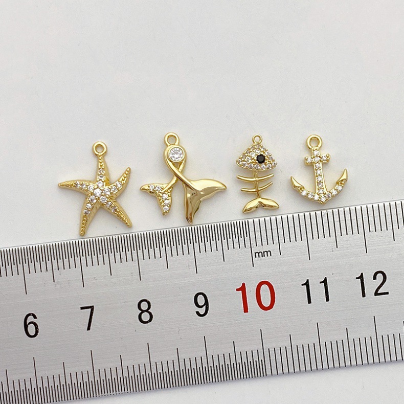 Gold Plated Plating Material 1 Piece Alloy Gold Plated Solid Color Pendant