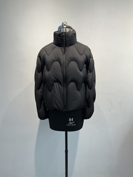 Velvet demi-season down jacket