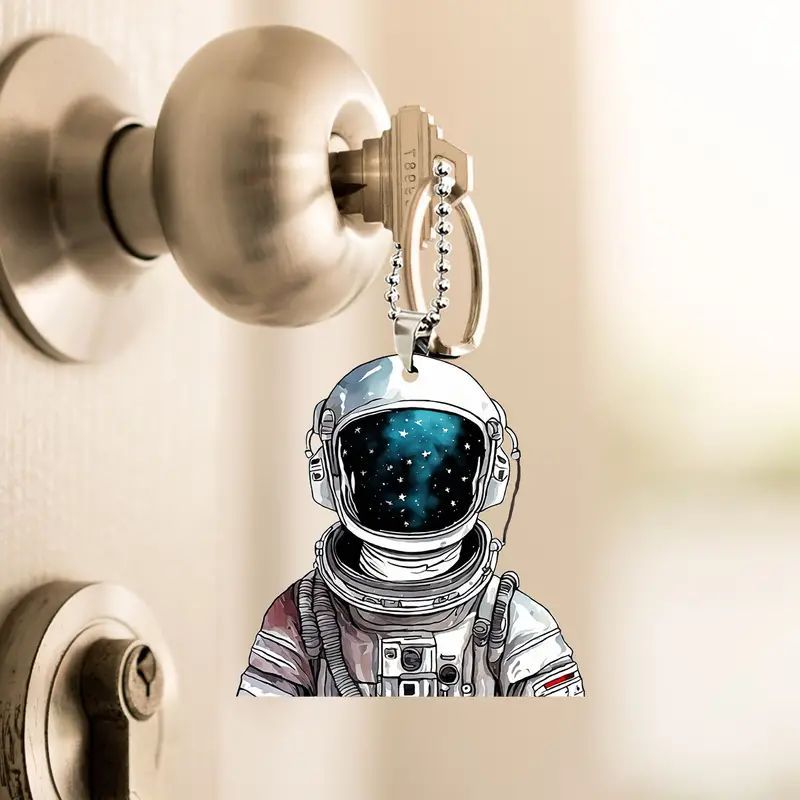 Nuevo colgante de astronauta creativo transfronterizo acrílico plano para automóviles retrovisor interior decoración colgante decoración para el hogar image 3