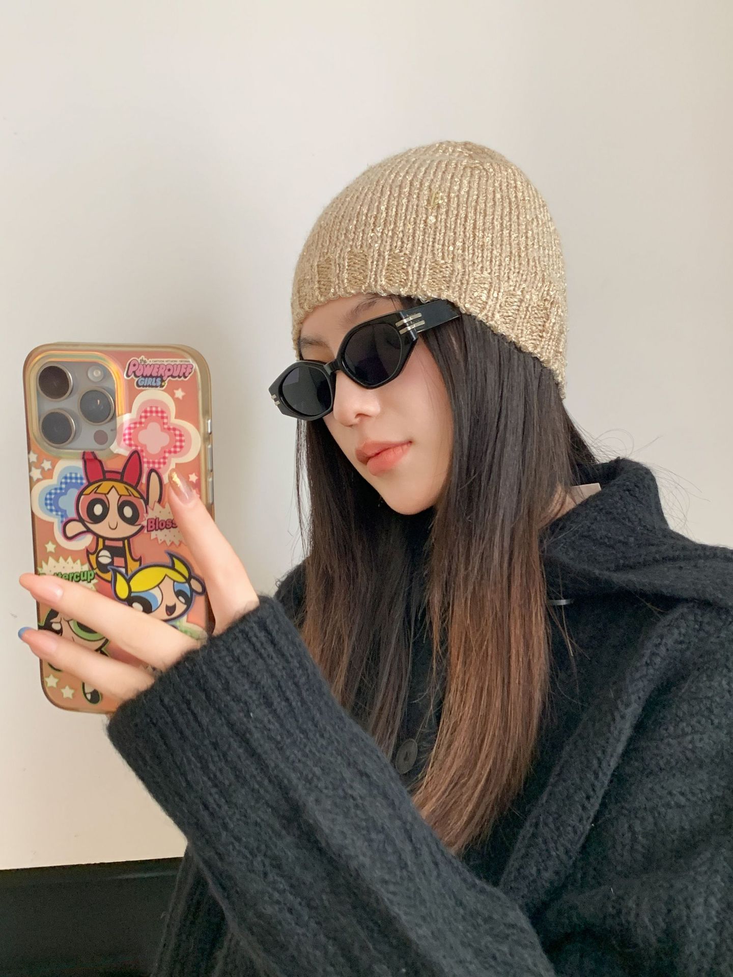 Labeled b sequined khaki