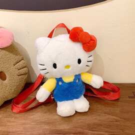 2025新款HelloKitty毛绒双肩包可爱少女心卡通公仔背包学生书包