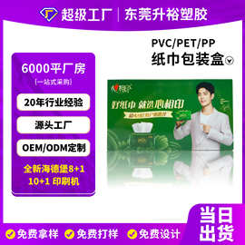 源头工厂印刷胶盒彩色PET纸巾盒车载塑料纸巾抽纸盒PVC塑料盒定制