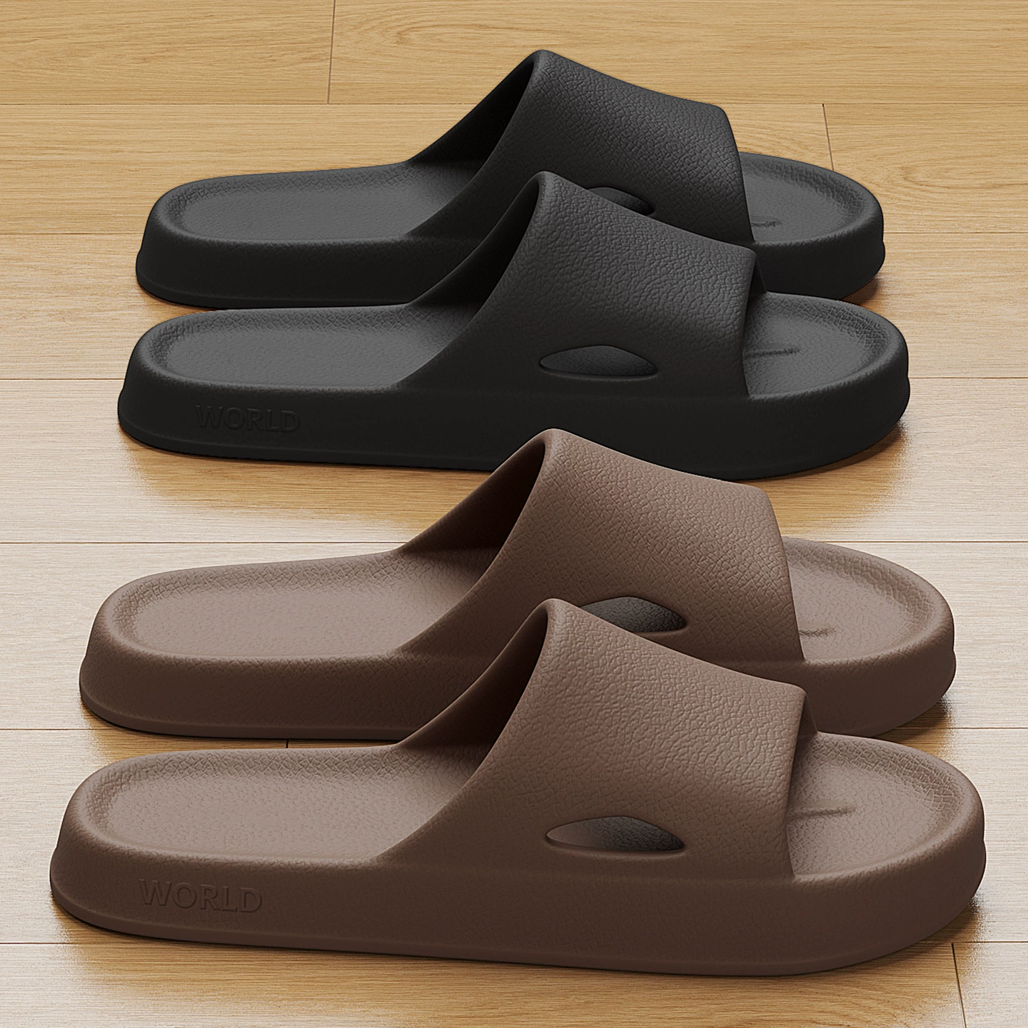 Мужские летние домашние тапочки для улицы и дома, дышащие, из ЭВА, нескользящие, на толстой подошве, оптом.