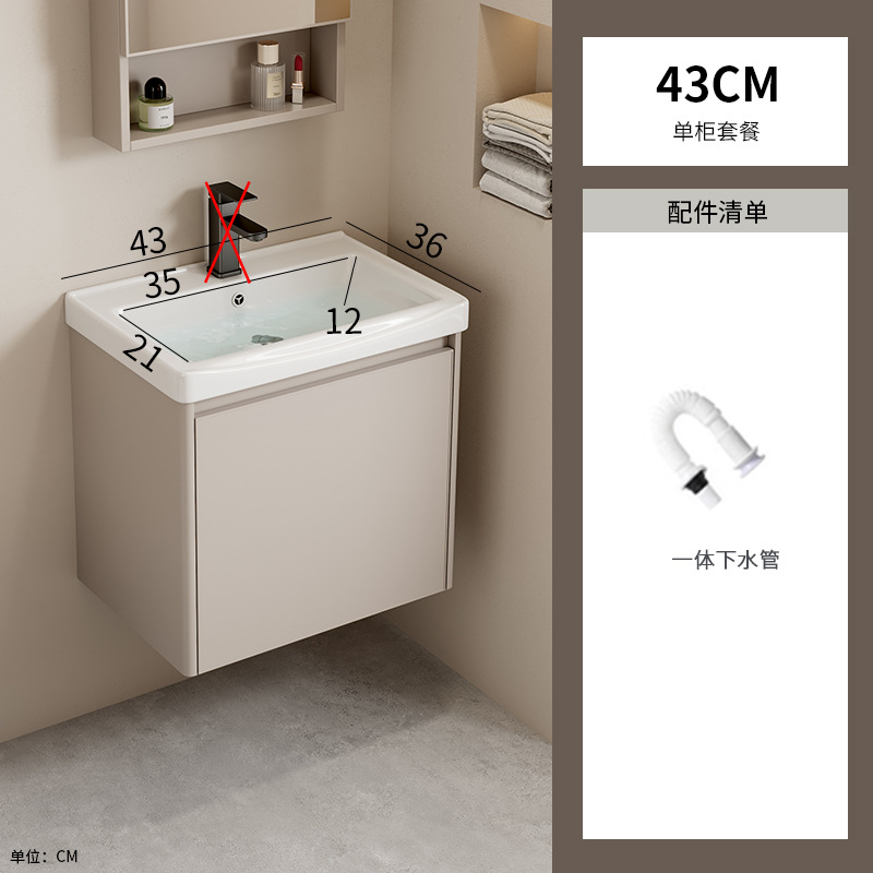 Espacio de aluminio cuarto de baño combinación Hotel Roca Placa de lavado integrado mesa de lavado baño lavabo cuenca transfronteriza