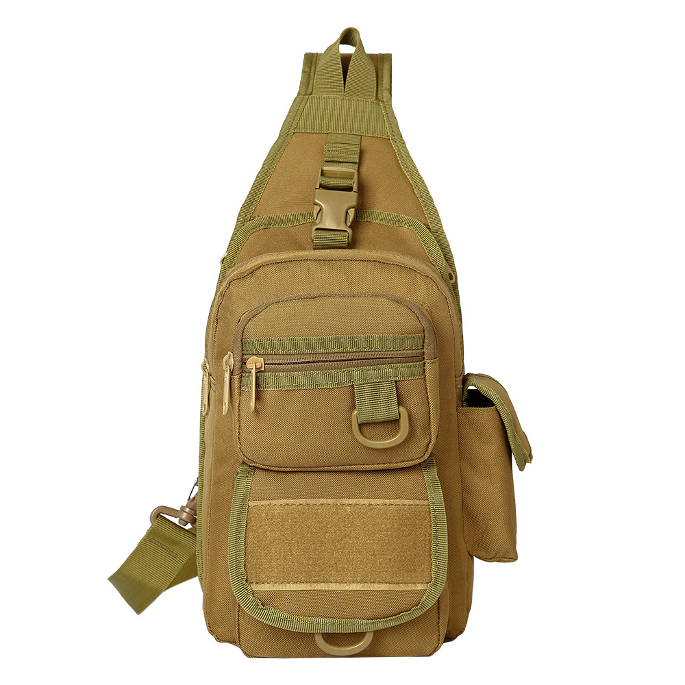 Bolso de pecho para deportes al aire libre para hombre, camuflaje militar con funda de liberación rápida, bolso de pecho táctico, bolso cruzado de tela Oxford impermeable