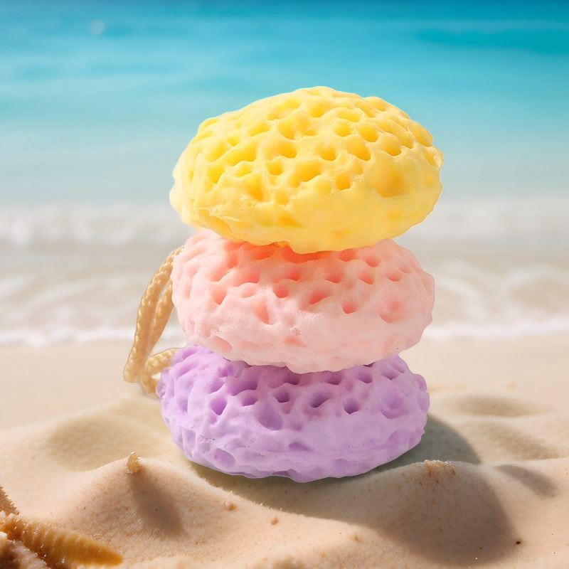 Panal japonés gran bola de baño super suave esponja niños lindo baño espuma baño flor mujer baño esponja