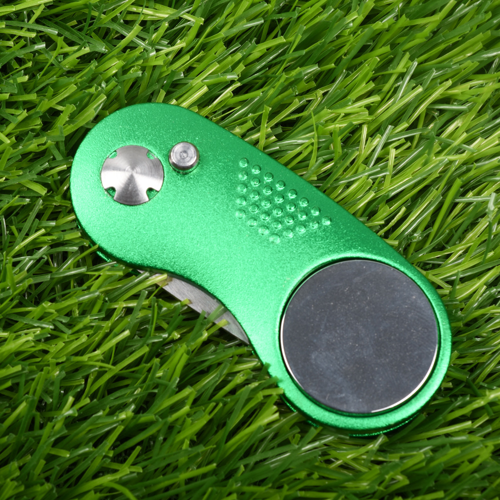 Golf verde tenedor Bola de metal tenedor mango de aluminio acero inoxidable primavera césped reparación herramienta accesorios de golf