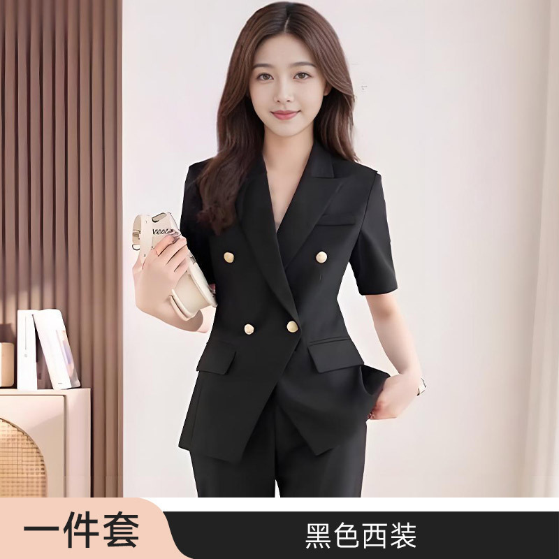 灰色西装套装女春夏高端职业医美前台接待工装美容院珠宝店工作服|undefined