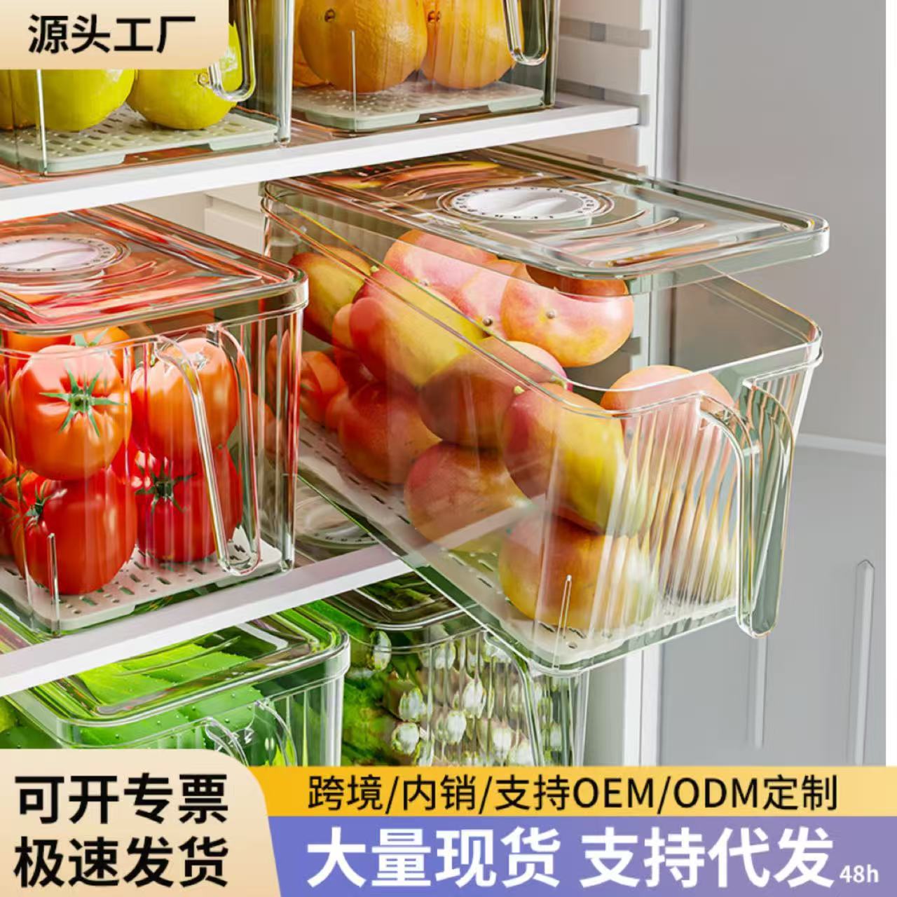 Recipiente de Conservación para Refrigerador de Plástico de Grado Alimenticio de Conservación para Congelador