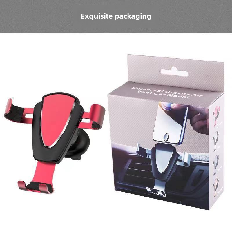 Mobile phone holder car rotatable car mobile phone holder air outlet bracket metal gravity mobile phone holder_autovado.com