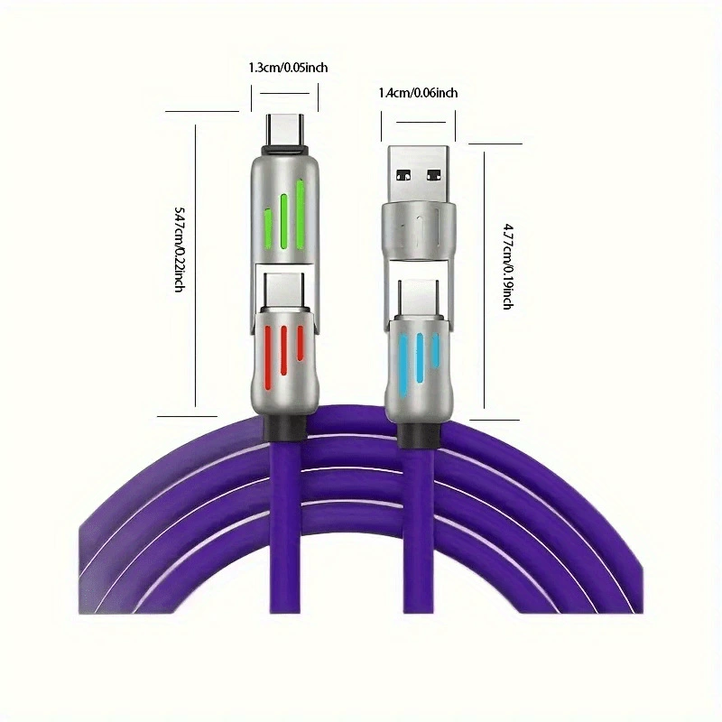 [240W супер быстрая зарядка 4in1 функциональная USB Type-C Liquid跨境]