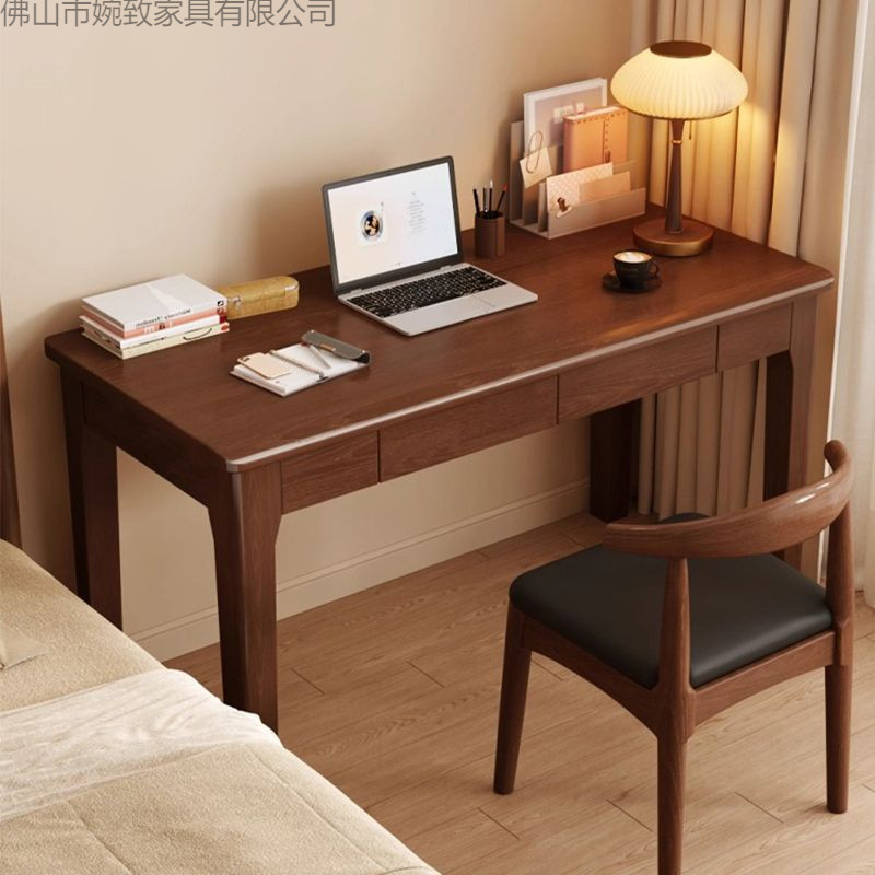 Solid Wood Narrow Desk Small Apartment 40/45cm Wide Computer Desk Bedroom Bedside Dresser Home Student Writing Desk