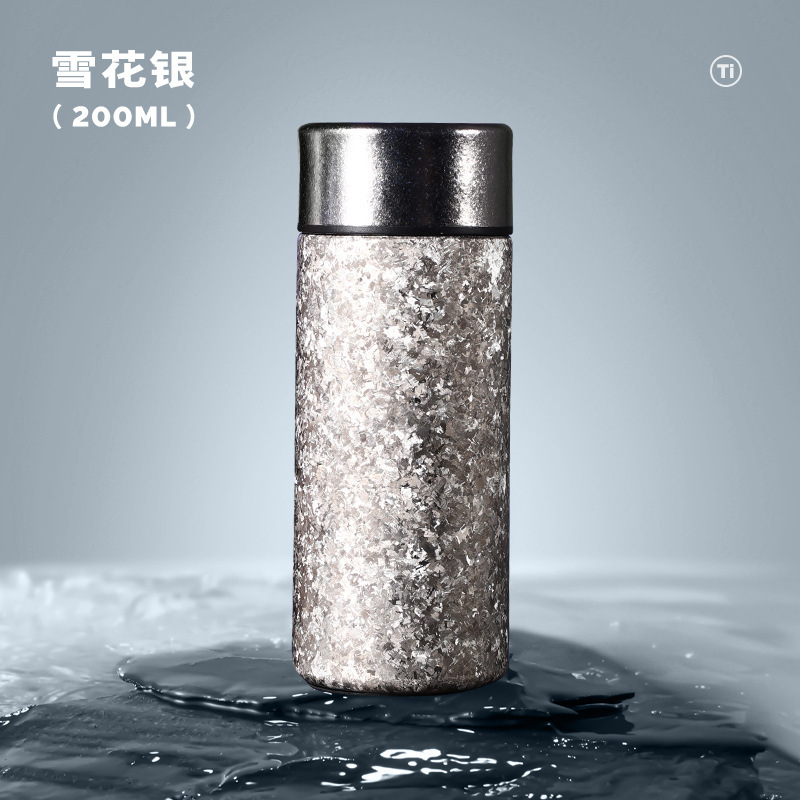 迷你纯钛保温杯双层钛杯高档商务礼品杯女士便携随手口袋杯钛水杯|undefined