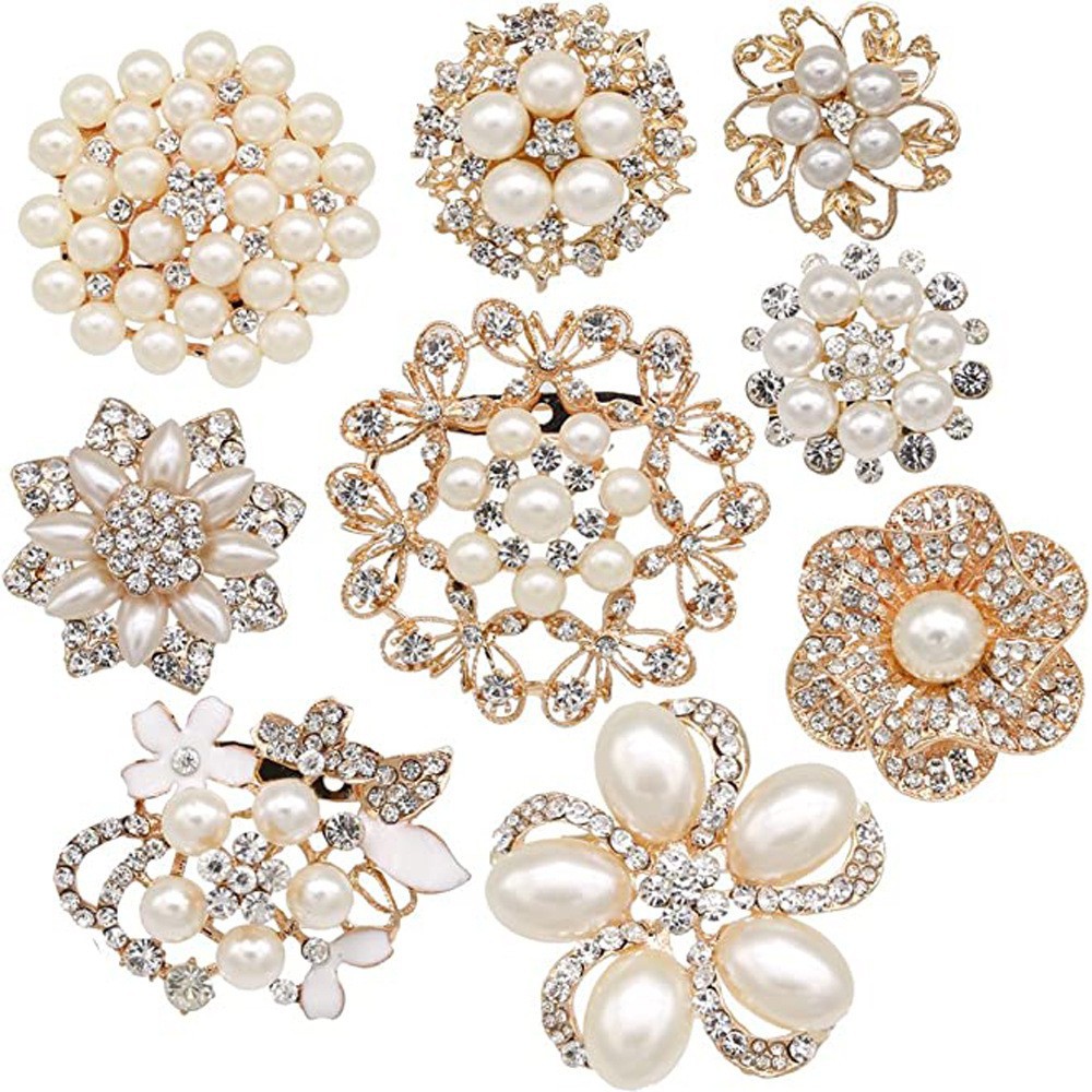 Tarjeta de moda europea y americana pequeña broche con rhinestone aleación ramillete celebración flor Ropa Accesorios pin fábrica al por mayor image 44