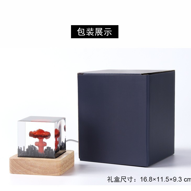 Healing Jurassic Volcanic Eruption Desktop Creative Office Small Ornaments Home Bedroom Nightlight Birthday Gift