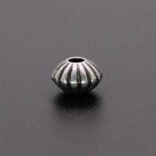 天铁强保色文玩合金饰品配件藏饰DIY手串项链飞碟条纹隔珠029