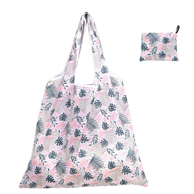 Nueva bolsa de compras plegable de gran capacidad en stock bolsa plegable de Protección Ambiental bolsa de almacenamiento portátil de impresión portátil creativa