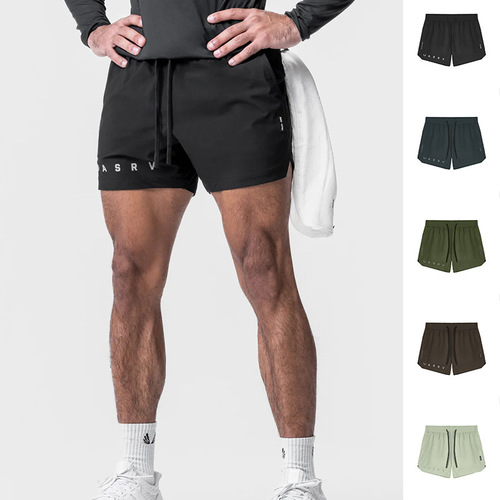 Cross-border summer men's shorts outer wear European and American youth sports five-point shorts men's outdoor running training quick-drying pants