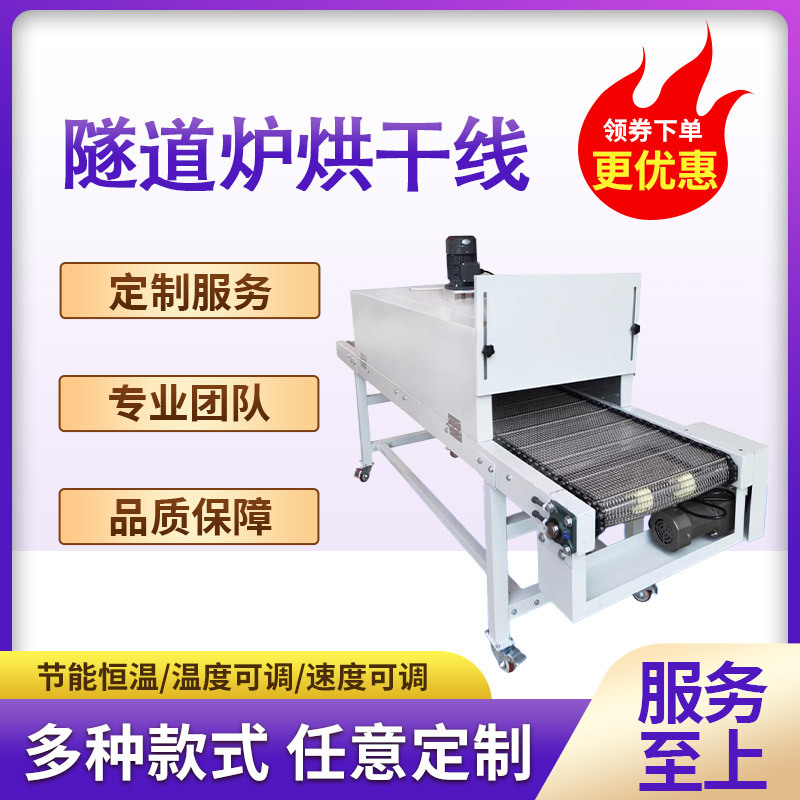 特氟龙网带烘干输送线隧道炉烤炉流水线固化炉预热链网烘箱烘烤线