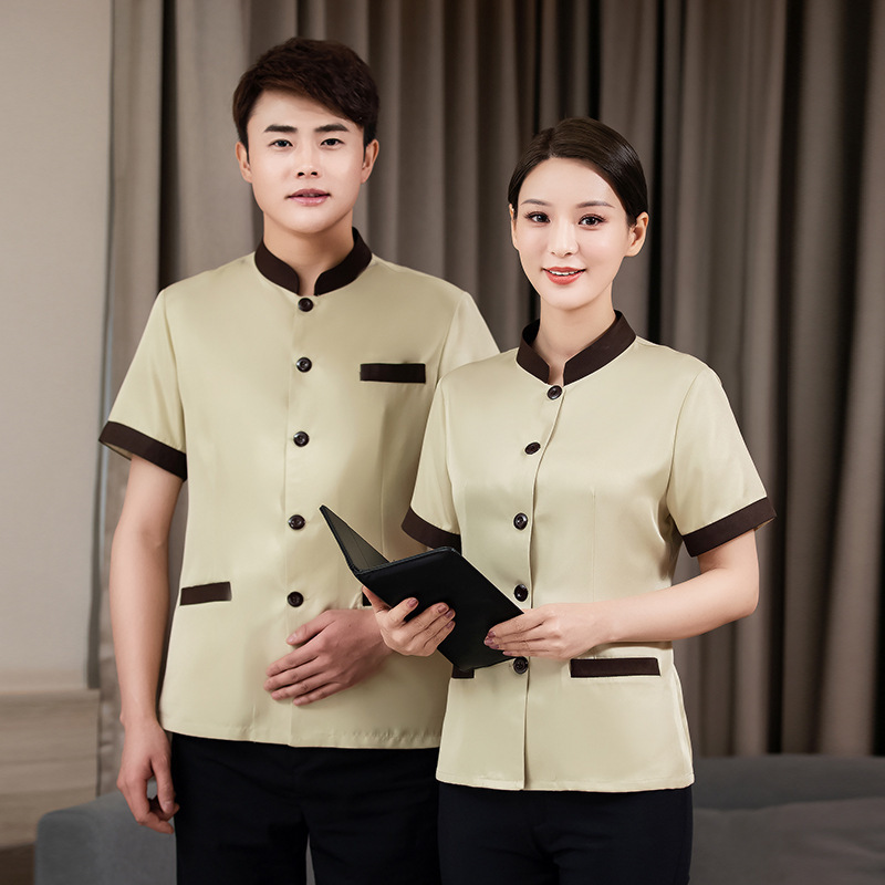 Hotel Cleaning Work Clothes Short Sleeve Summer Hotel Room Attendant Female Property Community Cleaning Auntie Cleaning Clothes