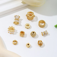 �߱�ɫ18K�����ʯ��׸���··ͨ�ٽz�p�滨��diy������� D45