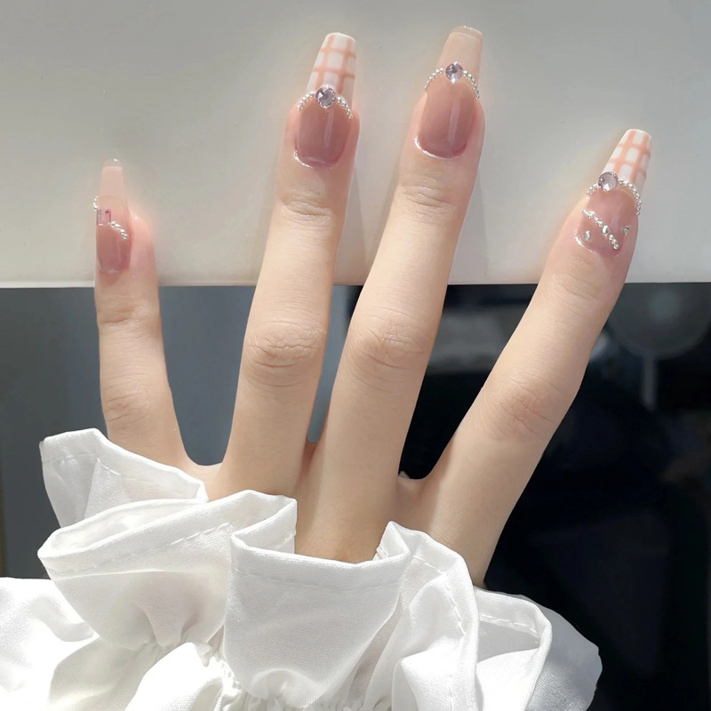 20g Weight wear manicure Nail Supplies 1 Set Quantity Synthetic Resin Material Bow Knot Pattern Fairy Style Style Fairy Style Bow Knot Synthetic Resin Wear Manicure 1 Set 8