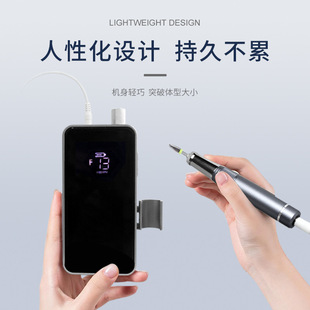 Hollow Cup Brushless Nail Polisher 4W Portable Lcd Display Rechargeable Nail Drill High Speed