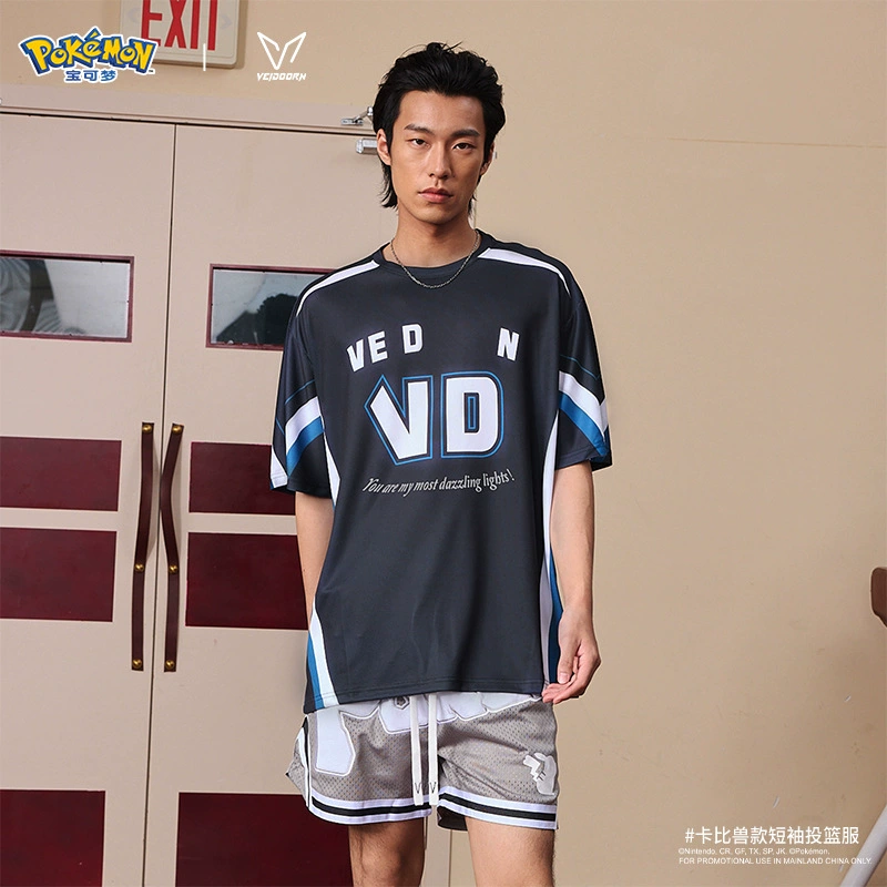 Сезонный новый продукт Weidong Pokemon совместного бренда Kirby с короткими рукавами баскетбольная форма футболка летняя баскетбольная спортивная футболка для бега