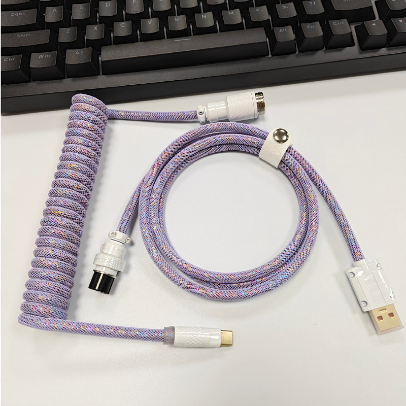 8 18K 磁気軸メカニカルキーボードラインキーボードライン航空プラグインラインスプリングライン電源コードカスタマイズラインゲームデータケーブル|undefined