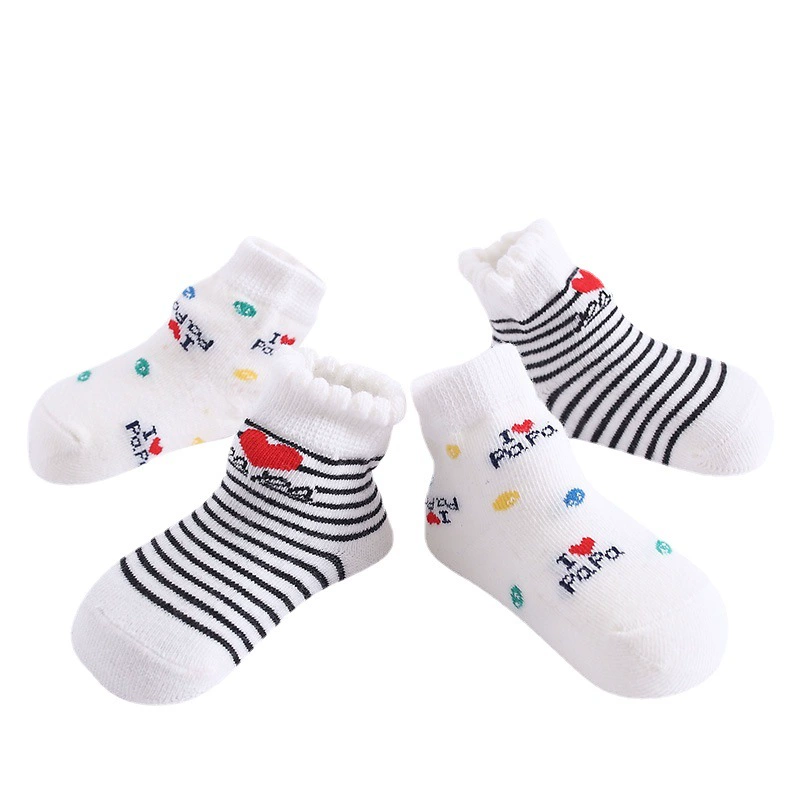 2 пары Хлопковых Носков для новорожденных, весенне-осенние тонкие детские носки, детские короткие носки, товары для матери и ребенка оптом