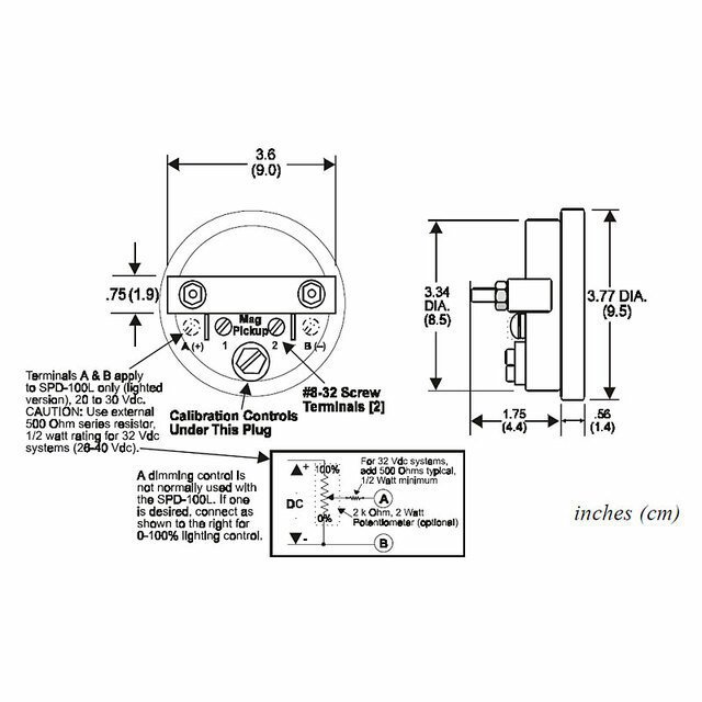 Dynalco 德纳科速度表 信号供电数字 4 位转速计不带灯 - SPD-100