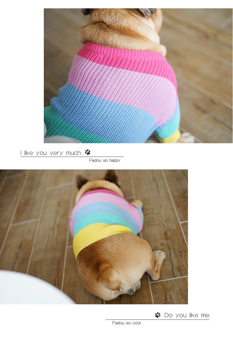 Rainbow Dog Sweater - Image 3
