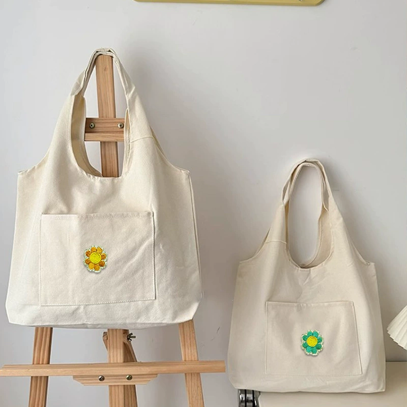 Cartoon multicoloured materials set solar-powered, bag, flowered, with embroidery, DIY