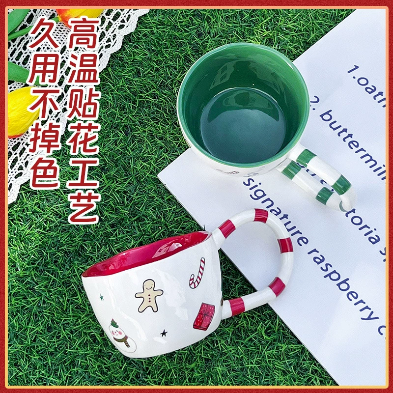 Кружка из керамики на Рождество, зимняя, мультяшная, для дома, пара, девочка, милый водяной высокая стойкость к высоким температурам, кофейная кружка