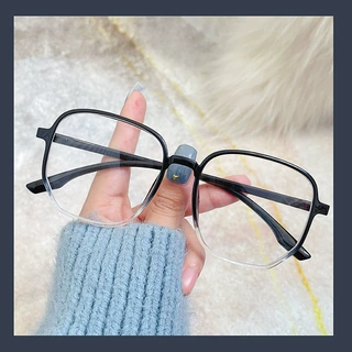 透明网红眼镜框 大框眼镜架 果冻色复古大框多边形百搭眼镜女批发