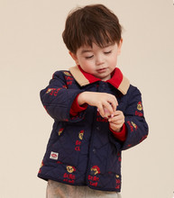 现货韩版童装国内专柜外贸尾单婴童男宝翻领棉衣外套T0JP211101A