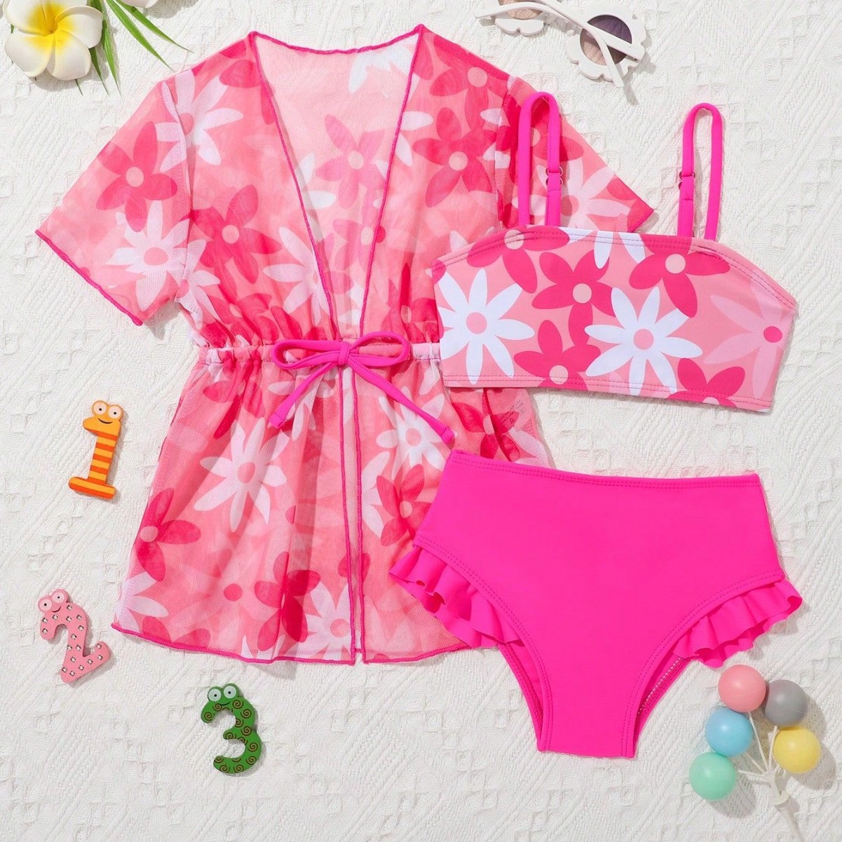 2025 New 9 Months -36 Months Young Girl Swimwear One-year-old Dancing Suit
